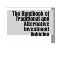 The Handbook of Traditional and Alternative Investment Vehicles