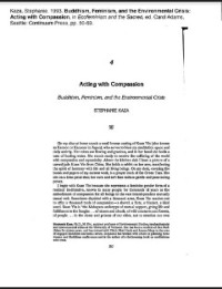 Image of Acting with Compassion  Buddhism, Feminism, and the Enuironmental Cnsts