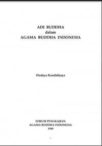 Image of ADI BUDDHA dalam AGAMA BUDDHA INDONESIA