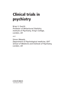 Clinical trials in psychiatry