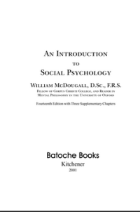 Image of An Introduction to Social Psychology