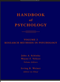 HANDBOOK of PSYCHOLOGY  VOLUME 2