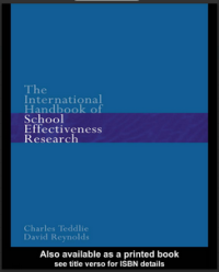 Image of The International Handbook of School Effectiveness Research