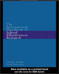 The International Handbook of School Effectiveness Research