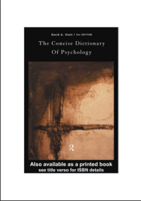 Image of THE CONCISE DICTIONARY OF PSYCHOLOGY