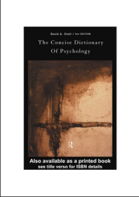 THE CONCISE DICTIONARY OF PSYCHOLOGY