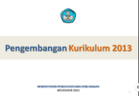 Pengembangan Kurikulum 2013