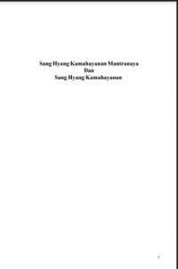 Image of Sang Hyang Kamahayanan Mantranaya Dan Sang Hyang Kamahayanan