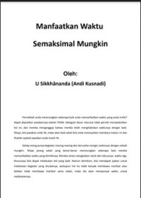 Image of Manfaatkan Waktu Semaksimal Mungkin