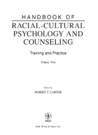 RACIAL-CULTURAL PSYCHOLOGY AND COUNSELING