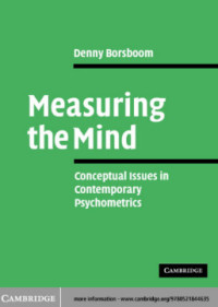 Image of Measuring the Mind Conceptual Issues in Contemporary Psychometrics