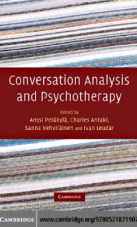 Conversation Analysis and Psychotherapy