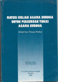 Image of Materi Kuliah Agama Buddha Untuk Perguruan Tinggi Agama Buddha