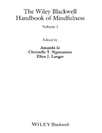 The Wiley Blackwell Handbook of Mindfulness