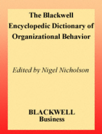 Image of The Blackwell Encyclopedic Dictionary of Organizational Behavior