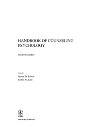 Image of HANDBOOK OF COUNSELING PSYCHOLOGY