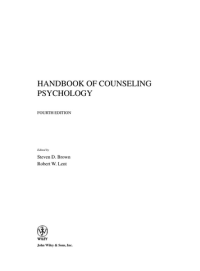 HANDBOOK OF COUNSELING PSYCHOLOGY