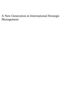 Image of A New Generation in International Strategic Management