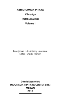 Image of KITAB SUCI ABHIDHAMMA-PIṬAKA Vibhaṅga