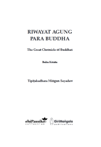 RIWAYAT AGUNG
PARA BUDDHA buku kesatu