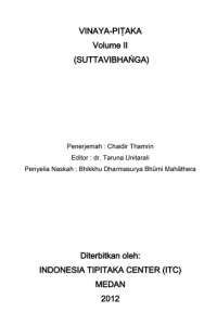 Image of Kitab Suci VINAYA-PIṬAKA Volume II