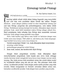 Image of Etimologi Istilah Filologi