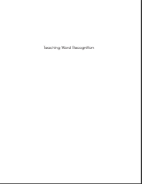 Image of Teaching Word Recognition