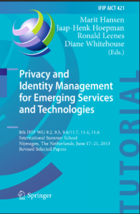 Image of Privacy and Identity Management for Emerging Services and Technologies